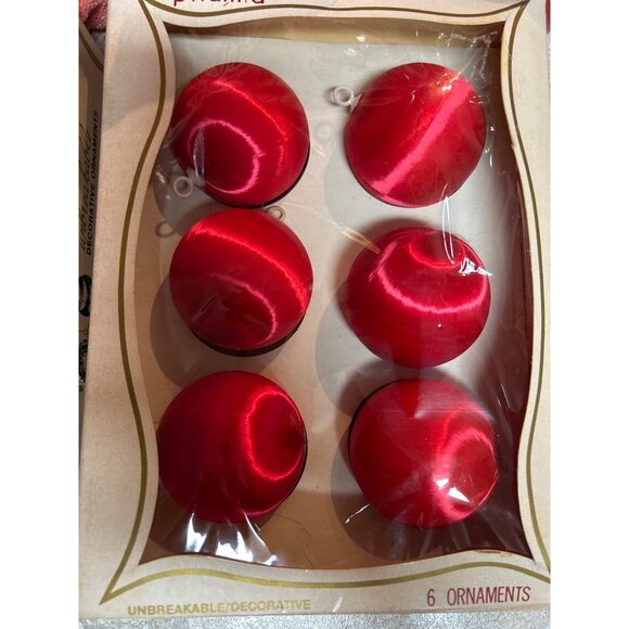 Vintage Pyramid Unbreakable Decorative Ornaments 3 sets of 6 Original Packaging - Picture 3 of 8